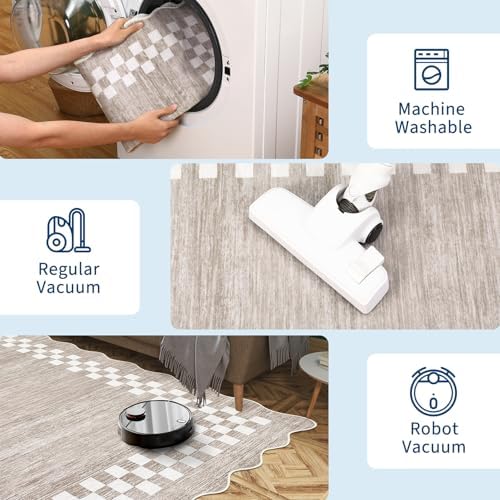 GarveeHome 8x10 Rug for Living Room Scalloped Washable Large Bedroom Rugs - Image 6