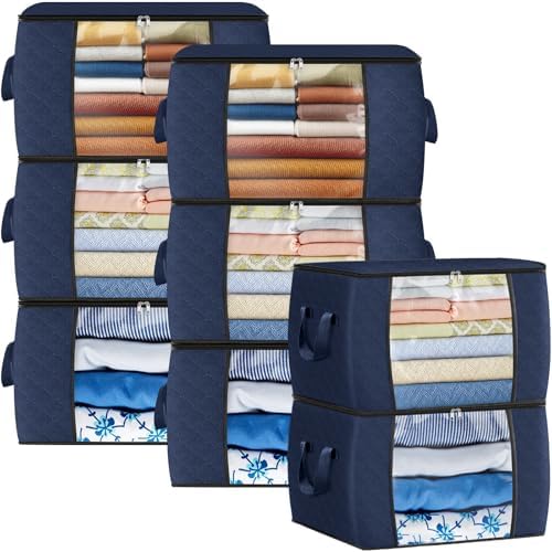 Fab totes 90L Clothes Storage, Foldable Thick Fabric Blanket Storage Bags by Fabtotes