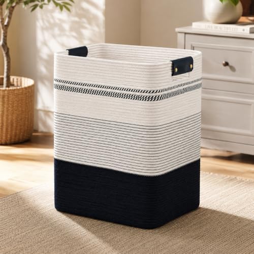 Laundry Hamper, Cotton Rope Laundry Basket - Image 6