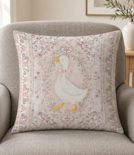 White Goose Pillow Cover 18x18 - Image 3