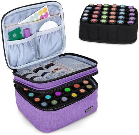 LUXJA Double-Layer Essential Oil Carrying Case Holds 30 Bottles by Luxja