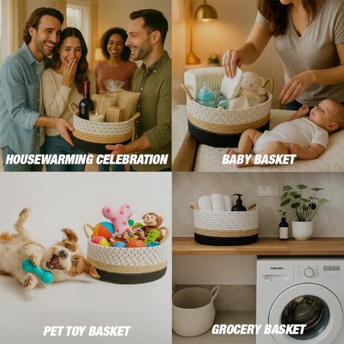 Woven Cotton Rope Gift Basket - Image 5