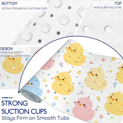 Kids Bathtub Mat Non Slip, 40 x 16 Inch Tub Mat - Image 3