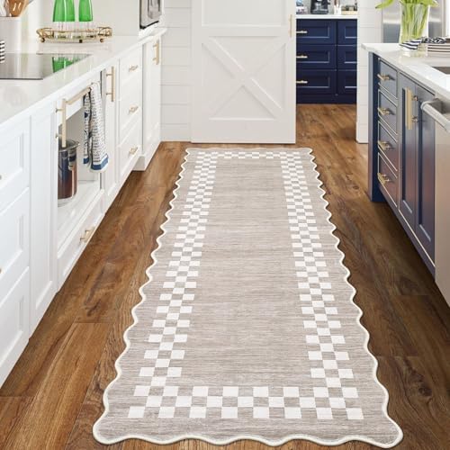 GarveeHome Washable Runner Rug 2x10 Modern Bordered Hallway Runner Rug - Image 3