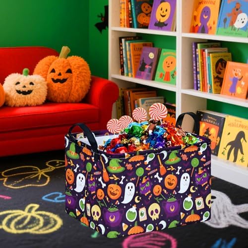 Pumpkin Pattern Storage Basket Gift Shelf Basket Storage Bin, Nursery Basket - Image 4
