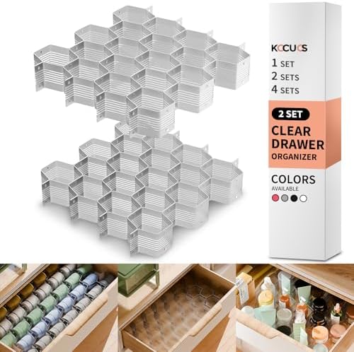 Honeycomb Separator Adjustable Drawer Organizer Divider by Kocuos+