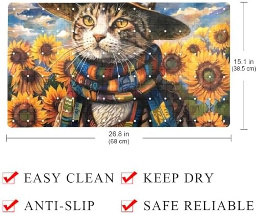 Non Slip Bathtub and Shower Mat 26.8x15.1 inch, Bath Mat - Image 4