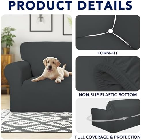 PureFit Waterproof Loveseat Couch Cover Slipcovers - Image 4