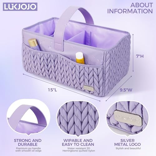 Luxurious Baby Diaper Caddy, Nursery Storage Basket - Image 3
