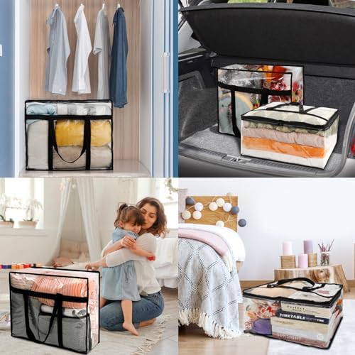 1Pack Clear Blanket Storage Bags, Vinyl Comforter Clothes Storage Closet - Image 5