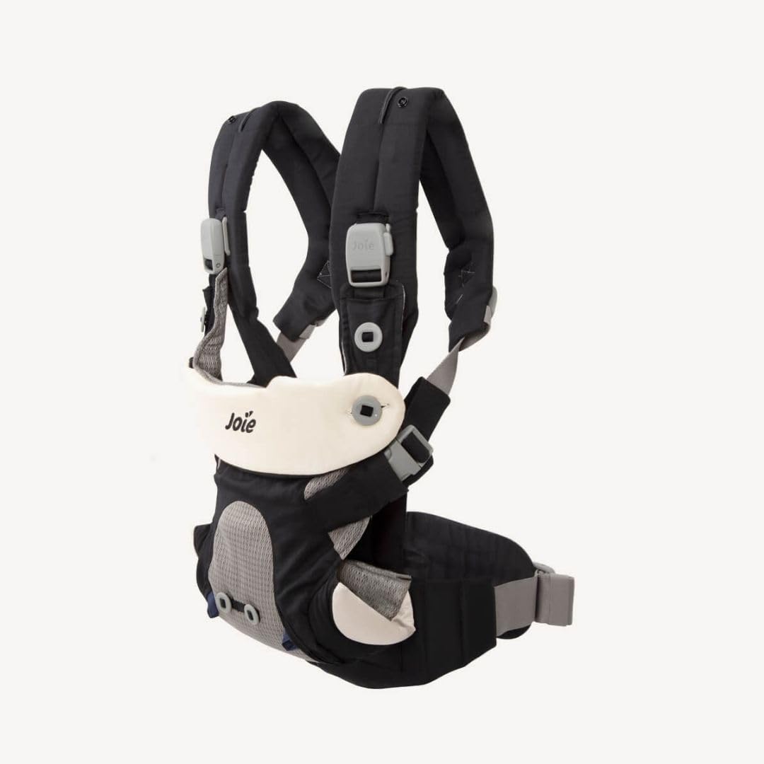 Joie Savvy Baby Carrier – Ergonomic, Adjustable Baby Carrier with 4 Carry Positions, Padded Shoulder Straps and Lumbar Support (Blackpepper)