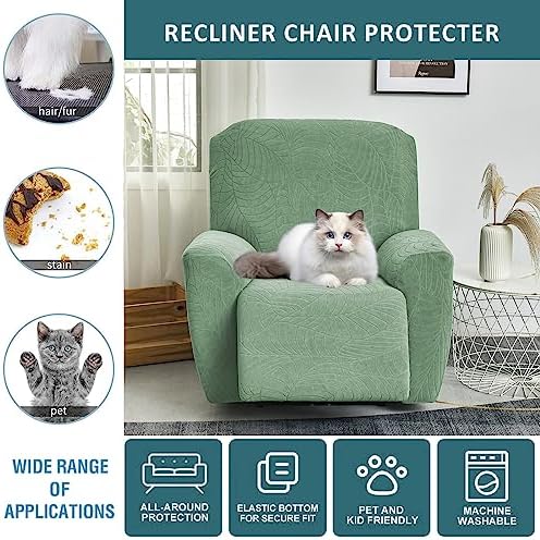NILUOH Stretch Recliner Covers 4 Piece, Non-Slip Lazy Boy Chair Covers - Image 5