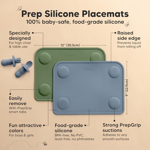 KeaBabies 2pk Silicone Placemats - Image 2