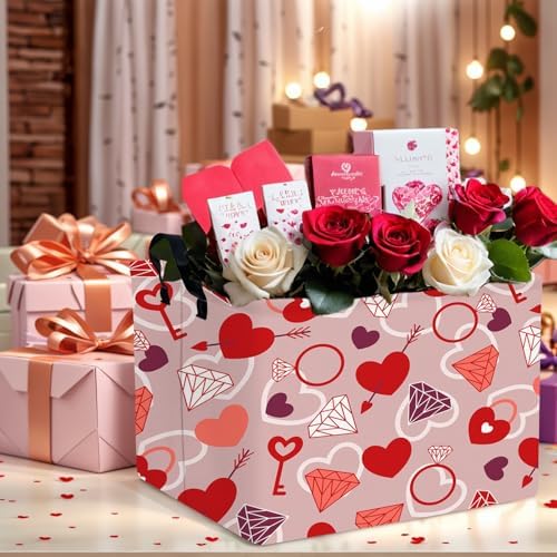 Valentine's Day Basket Gift for Empty Cute Heart Large Storage Bin for Kid and - Image 4