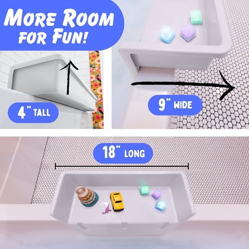 Tub Topper Mini Bathtub Splash Guard, Bath Shelf - Image 4
