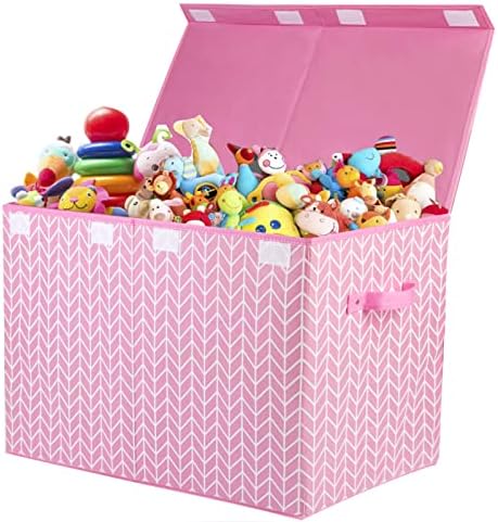 Large Toy Storage Box Chest for Kids, Sturdy Toy Box Bin Baskets by Mayniu