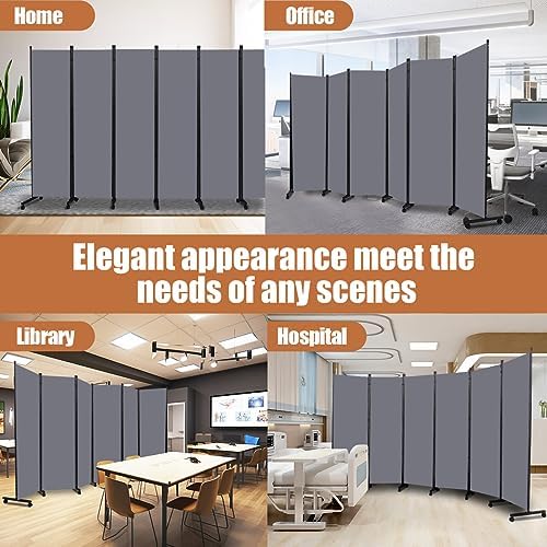 Room Divider 102'' Wide Folding Room Divider Panel - Image 7