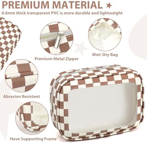 YOPCDJ 3PCS Clear Toiletry Bag, TSA Approved Travel Makeup Pouch - Image 4