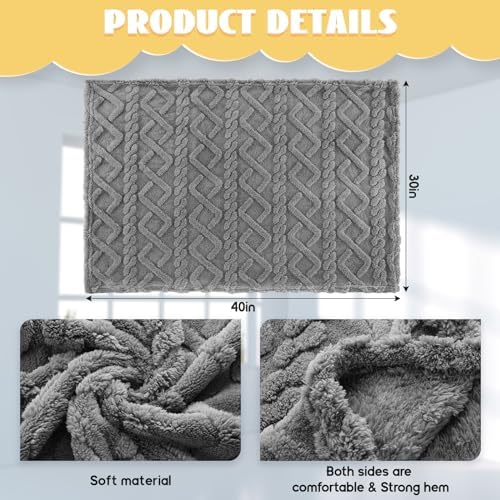 VitalCozy 4 Pcs Fleece Baby Blankets 3D Plush Soft Newborn - Image 2