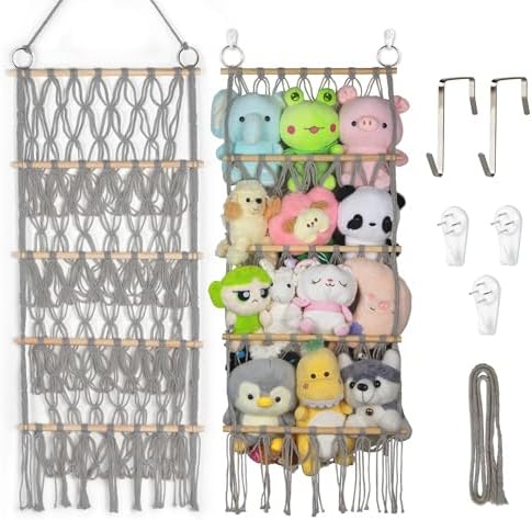 42 Cm Wide Over The Door Stuffed Animal Storage Hammock by Qoroos