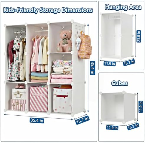Portable Baby Wardrobe Closet Lightweight Kids Storage Organizer - Image 5