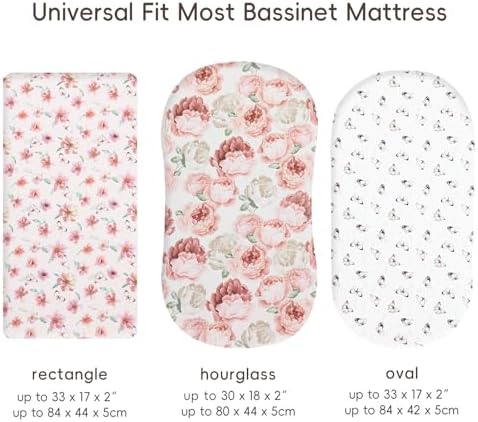 david's kids 3 Pack Bassinet Sheets, Ultra Soft Breathable Comfortable Baby - Image 6