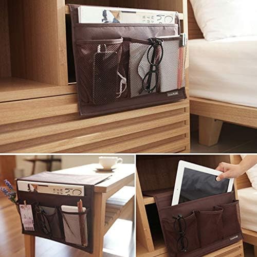 Bedside Caddy, Table Cabinet Storage Organizer, 4 Pockets - Image 6