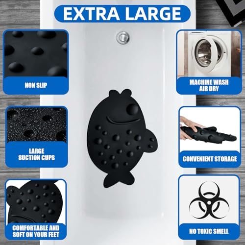 Non-Slip Bathtub Mat ZHICHENG Soft Rubber Bathroom Bathmat - Image 3