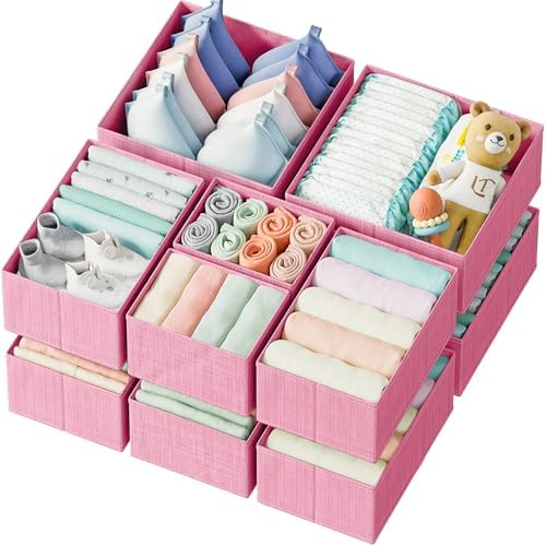 Drawer Organizer Set of 12 Pink by Neaterize