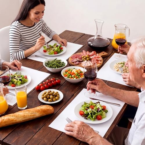 Fullhawl 60 Pcs White Paper Placemats, Disposable Table Mats - Image 6