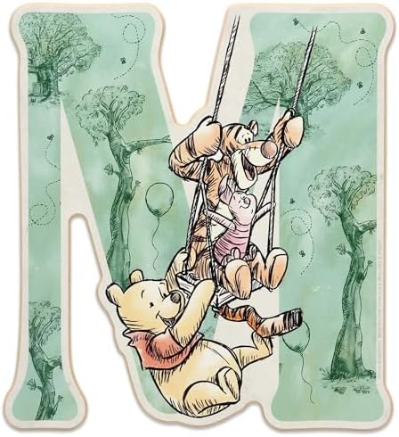 Disney Winnie the Pooh Letter M Wood Wall Decor by OpenRoadBrands