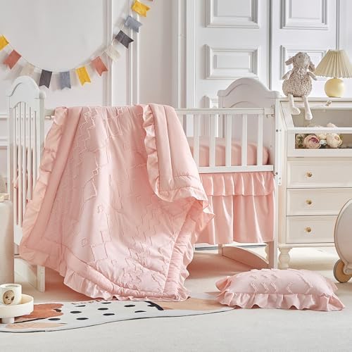 AIKASY The Ruffled Shabby Crib Bedding Set by AIKASY