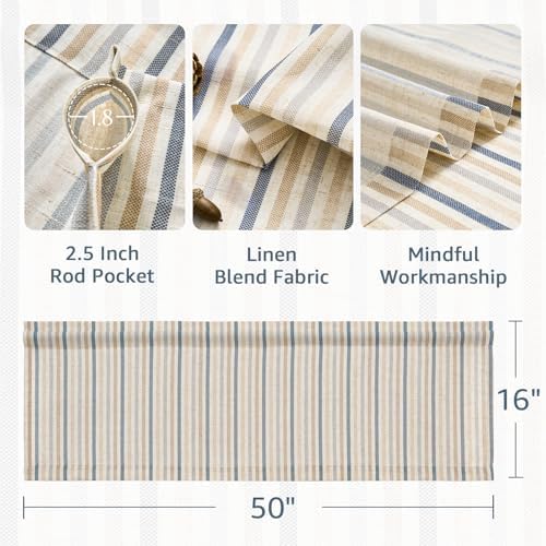 jinchan Linen Boxter Stripe Valances - Image 6