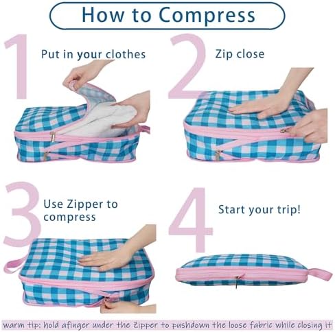 8 Pcs Compression Packing Cubes - Image 2