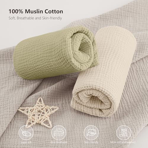 Bearmoss Muslin Mini Crib Sheets - Image 4