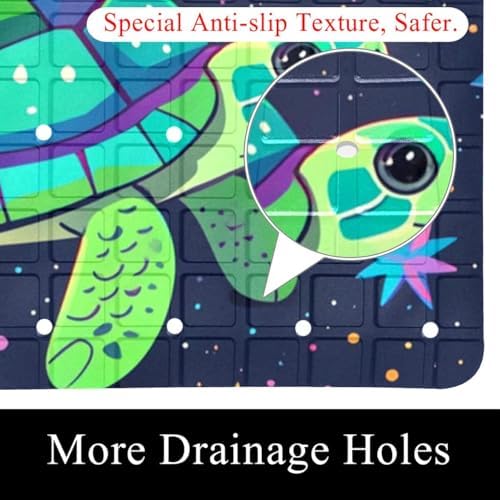 Shower Mat Non Slip, Turtle Starry Sky Anti Slip Bath Mat - Image 2