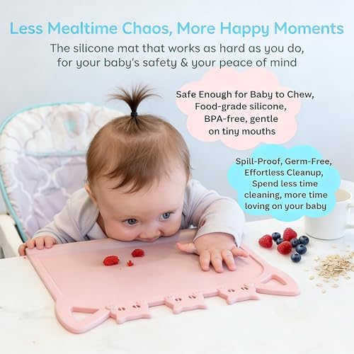 Silicone Toddler Placemat with Teething Table Edge Bumper - Image 2