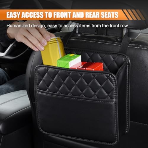 LAINLOY Foldable Car Seat Back Organizer, Large Capacity Hanging Car Backseat - Image 4