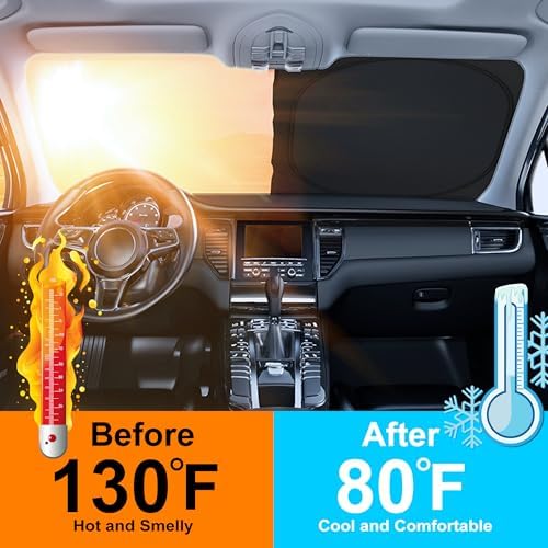 TINGLU Sun Shade for Hyundai Elantra 2021-2024 2025 2026 Accessories Windshield - Image 3