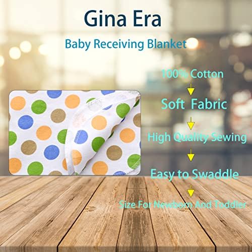 Gina Era Flannel Receiving Blankets, Baby Swaddle Blankets 100% Cotton 4 Pcs - Image 2
