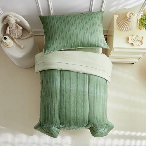 JHXHMX 4 Pieces Toddler Bedding Set, Soft Crib Bed Sheets Set Includes Quilted - Image 4