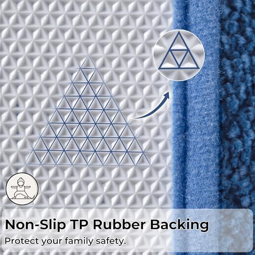 GRANNY SAYS Blue Bathroom Rugs Set 2 Piece, Soft Microfiber Bath Mats - Image 6