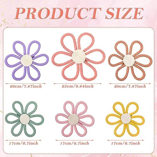 Barydat 6 Pcs Boho Nursery Decor Daisy Flower Wall Decor - Image 2