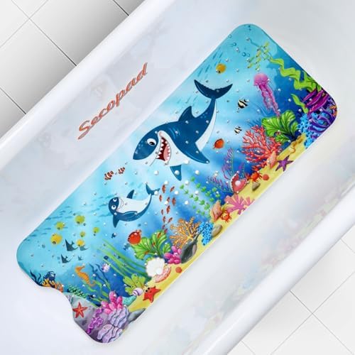 Secopad Bathtub Mat Non Slip, Cute Tub Mat by Secopad