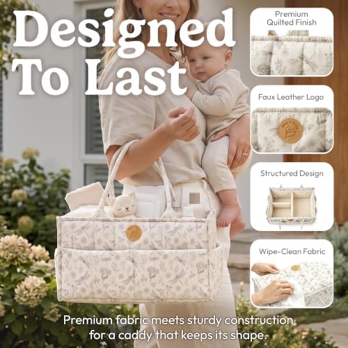 Floral Diaper Caddy Organizer - Image 4
