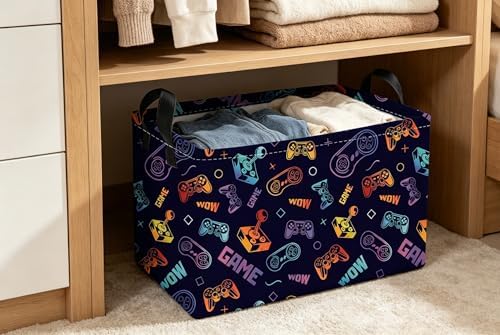 Essme Rectangular Game Basket, Kids Storage Bins Organizer - Image 5