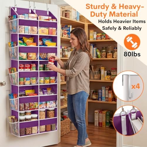 Ofiray-home 5-Tier Over Door Organizer, 10-Compartment Wide Storage Rack - Image 3