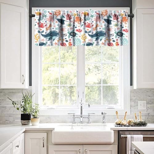 Cartoon Sea Animals Window Valance - Image 5
