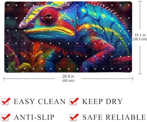 Shower Mat Non Slip, Chameleon Anti Slip Bath Mat - Image 4