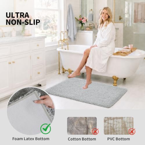 ILANGO Bathroom Rugs 48" × 24", Extra Soft Absorbent Microfiber Bath Rugs - Image 6